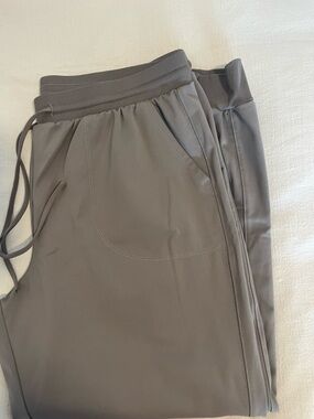 Rachel Zoe Neutral Taupe Elastic-Waist Joggers